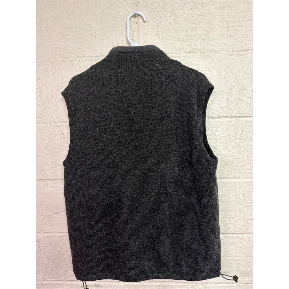 Aran Sweater Market Charcoal Gray Wool Zip-Up Cardigan Sweater Women's Size M - Picture 6 of 9